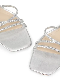 70MM Braided Leather Wrap Sandals