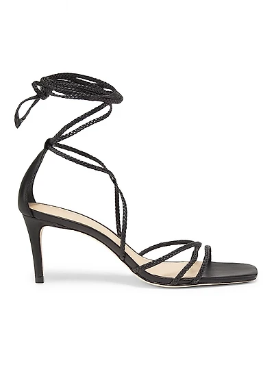 70MM Braided Leather Sandals