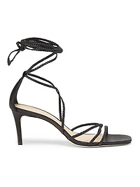 70MM Braided Leather Sandals
