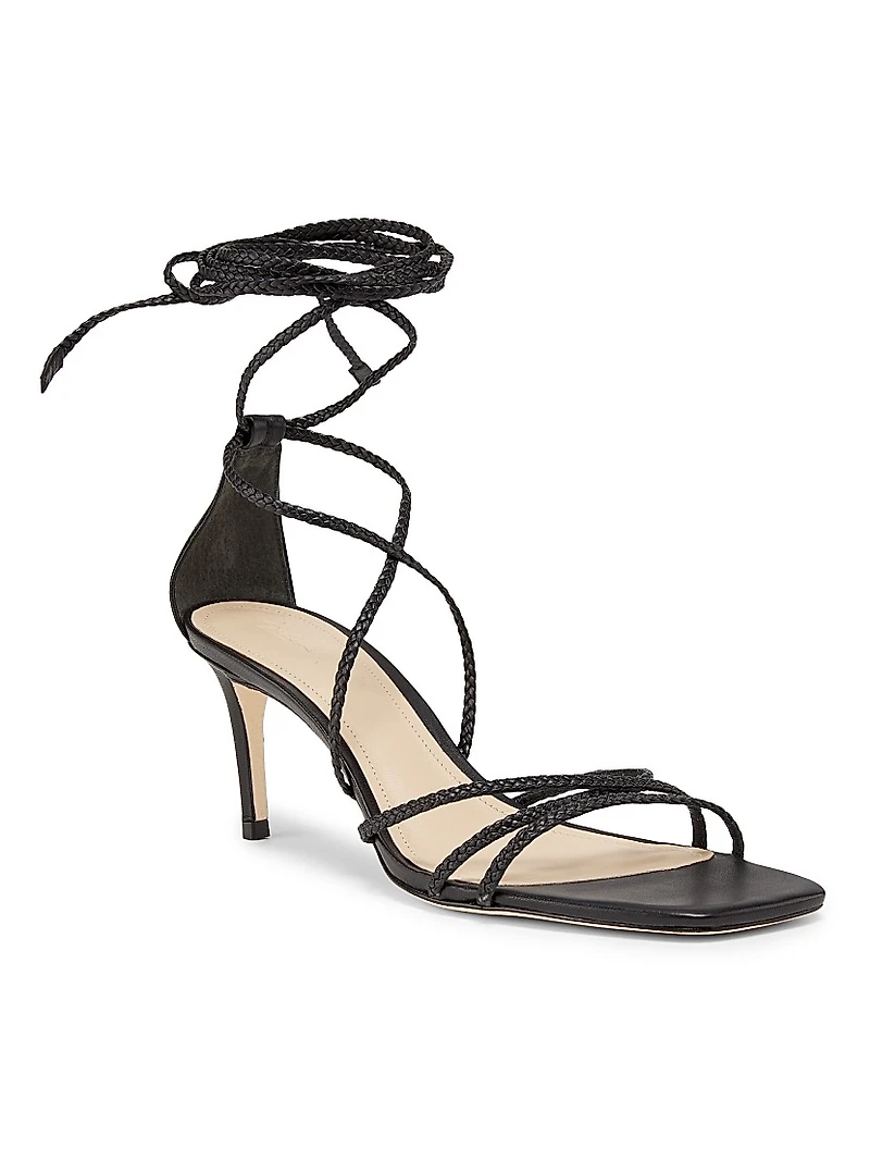 70MM Braided Leather Sandals