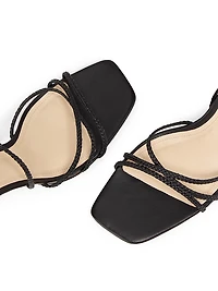 70MM Braided Leather Sandals