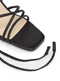 70MM Braided Leather Sandals
