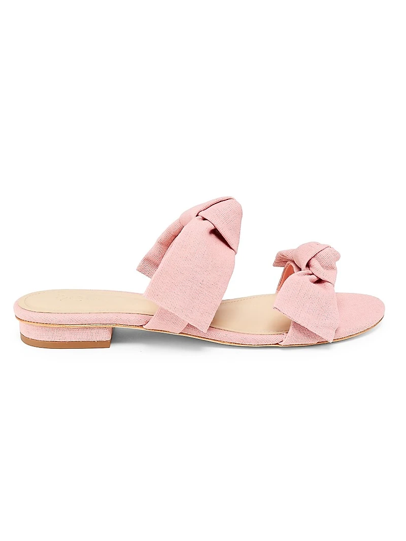 Linen Bow Sandals