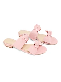 Linen Bow Sandals