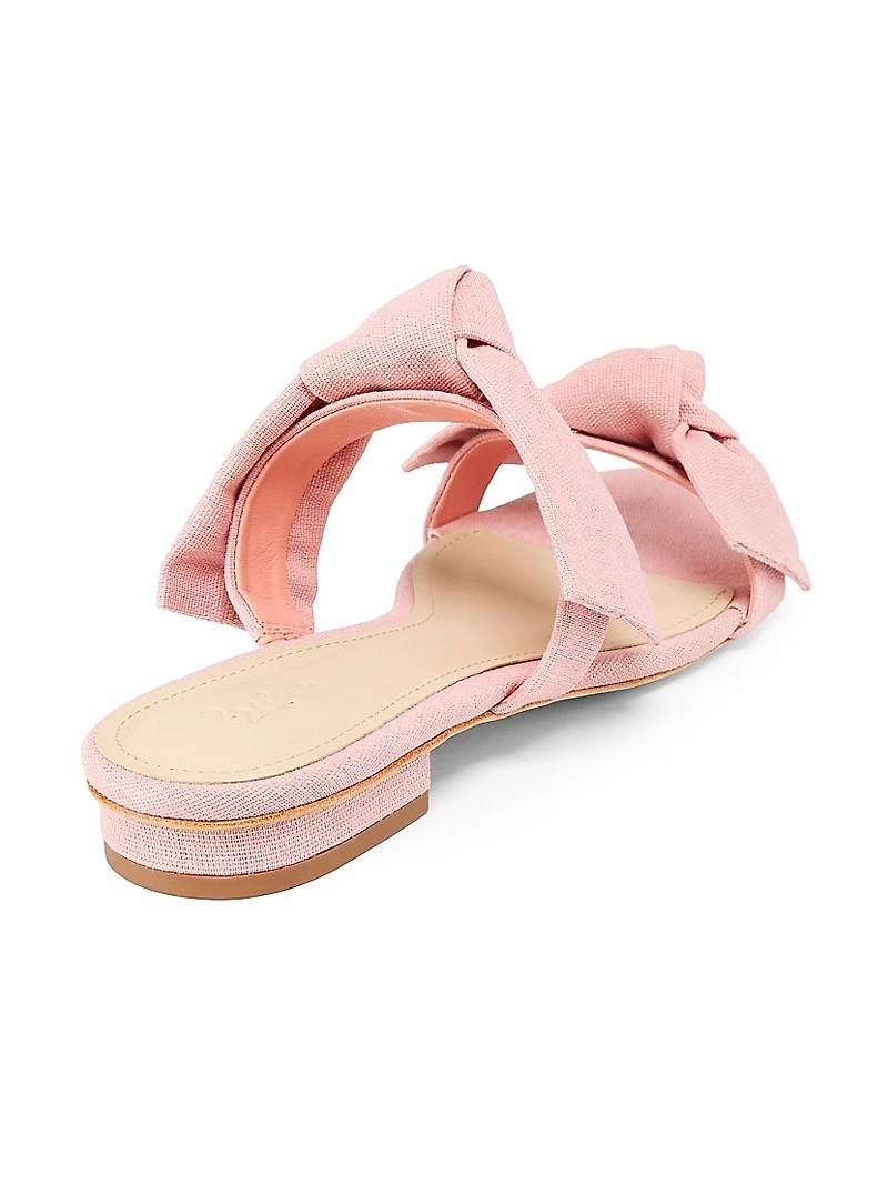 Linen Bow Sandals