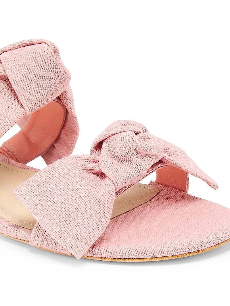 Linen Bow Sandals