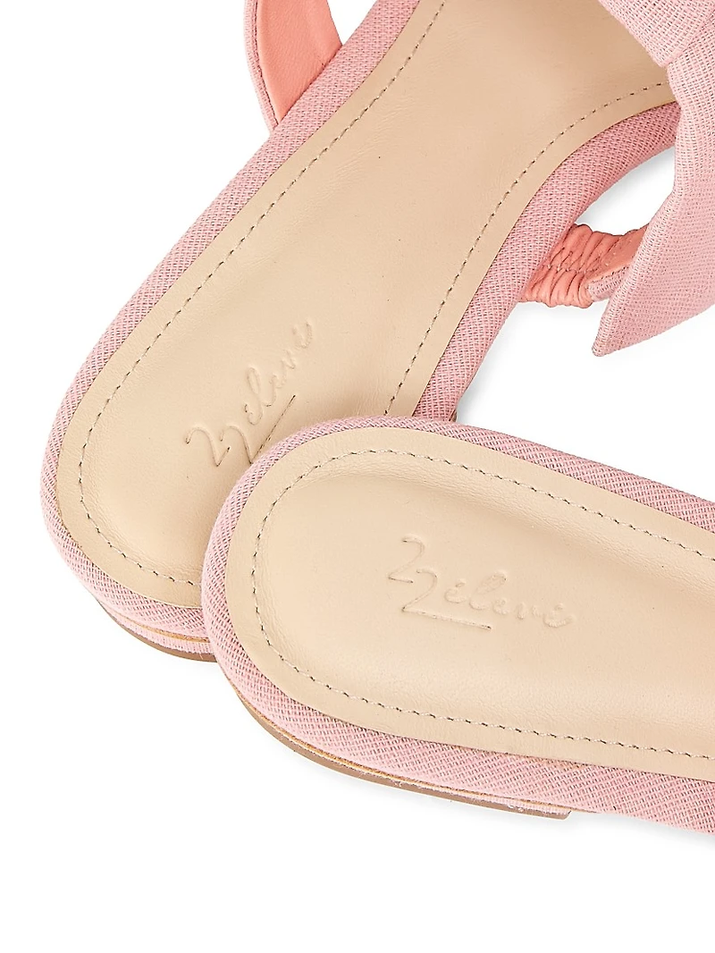 Linen Bow Sandals