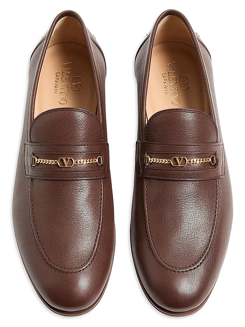 VLogo Signature Kidskin Moccasin Loafers