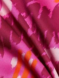 Ezer Abstract Silk One-Shoulder Maxi Dress