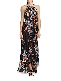 Jennifer Floral Halterneck Maxi Dress