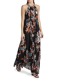 Jennifer Floral Halterneck Maxi Dress