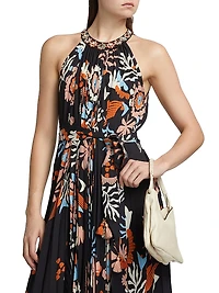 Jennifer Floral Halterneck Maxi Dress
