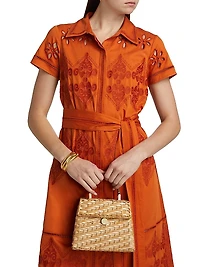 Eva Cotton Eyelet Midi-Shirtdress