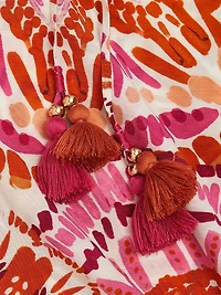 Betty Printed Tieneck Sleeveless Top