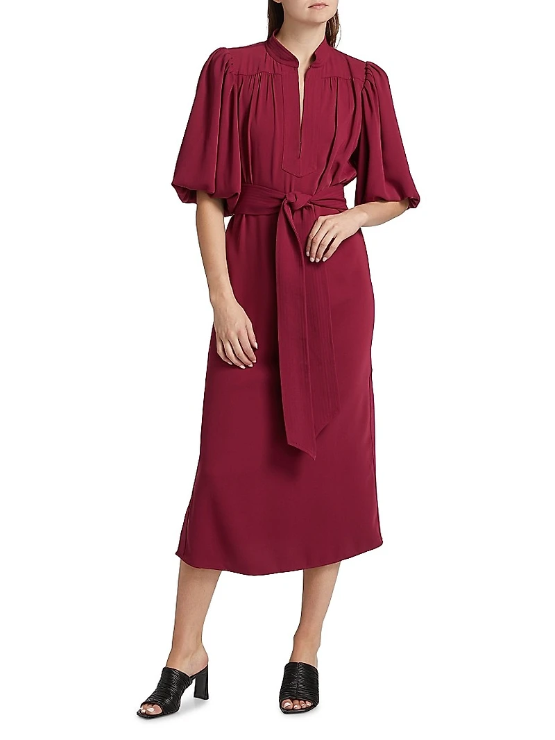 Dani Tie-Waist Midi-Dress