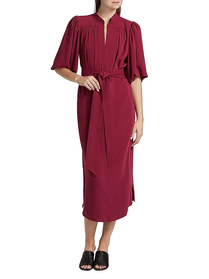 Dani Tie-Waist Midi-Dress