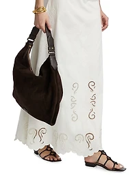 Poppy Embroidered Cotton Maxi Skirt