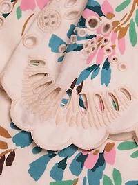 April Floral Cotton Shift Minidress