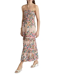 June Floral Cotton Halterneck Maxi Dress