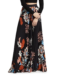 Adrienne Floral Pleated Palazzo Pants
