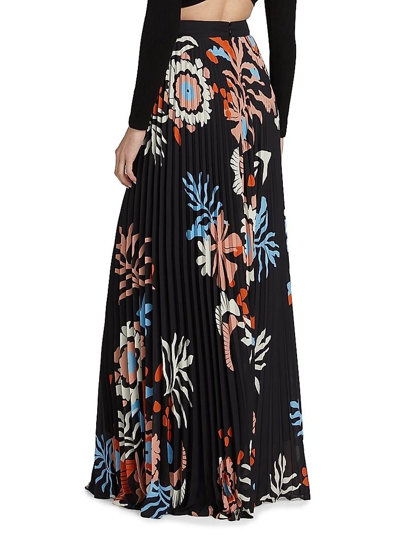 Adrienne Floral Pleated Palazzo Pants