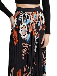 Adrienne Floral Pleated Palazzo Pants