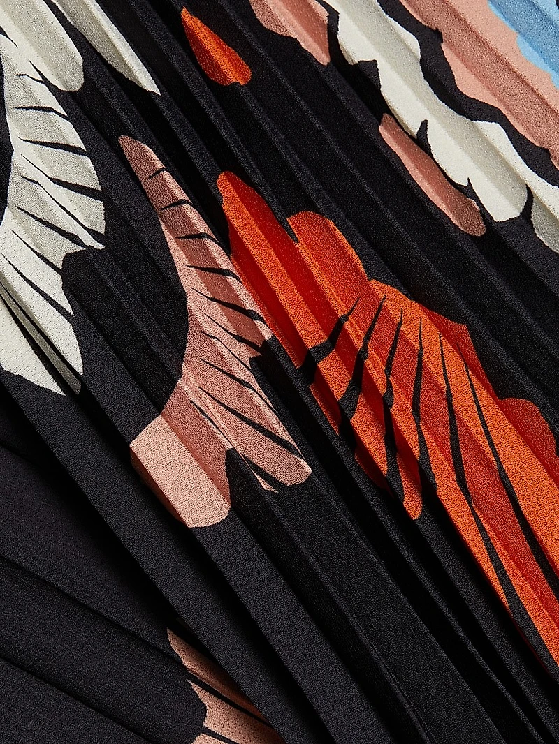 Adrienne Floral Pleated Palazzo Pants