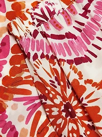 Devon Sunburst Print Wide-Leg Pants