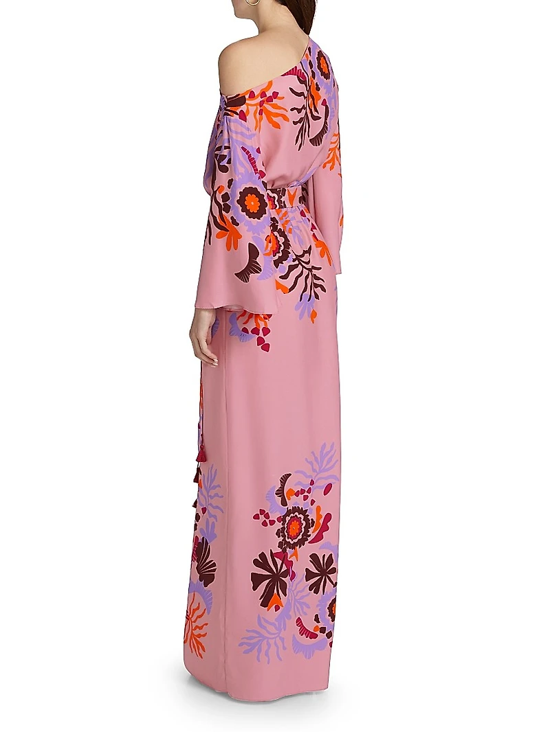Christy Floral One-Shoulder Maxi Dress