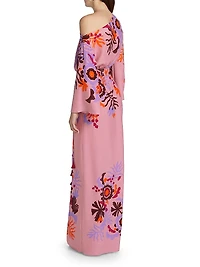 Christy Floral One-Shoulder Maxi Dress