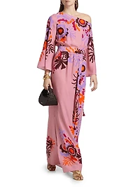 Christy Floral One-Shoulder Maxi Dress