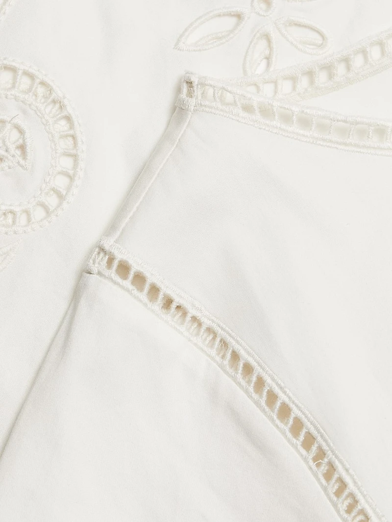 Seline Cotton Cut-Out Crop Top