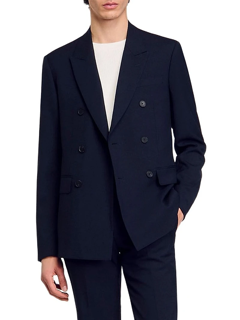 Double-Breasted Suit Jacket