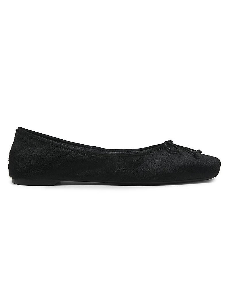 Charlotte Calf Hair Ballerina Flats