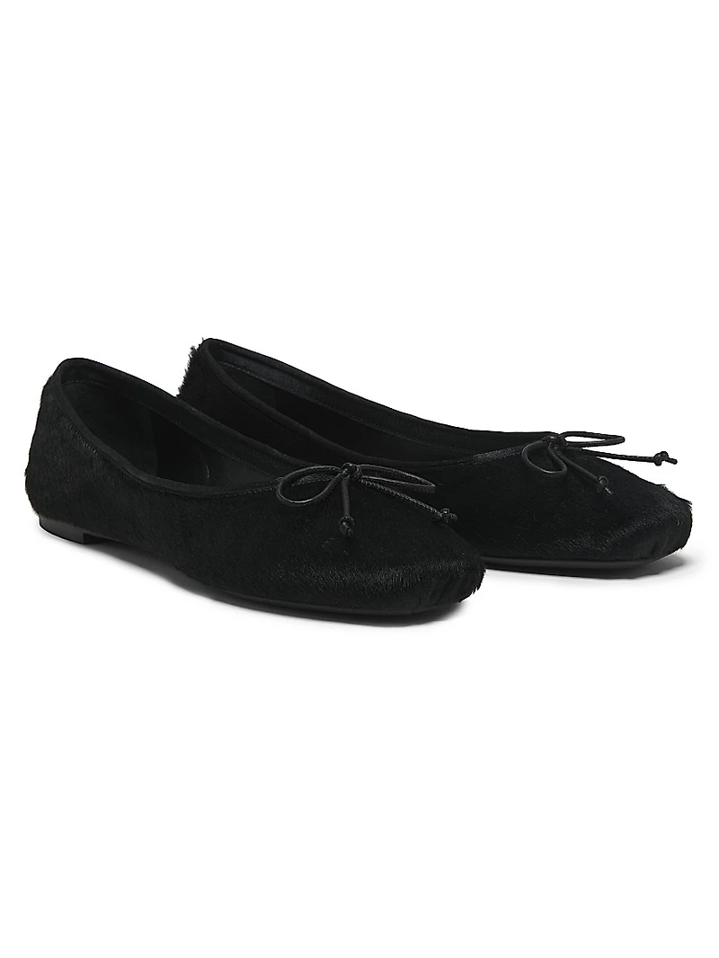 Charlotte Calf Hair Ballerina Flats