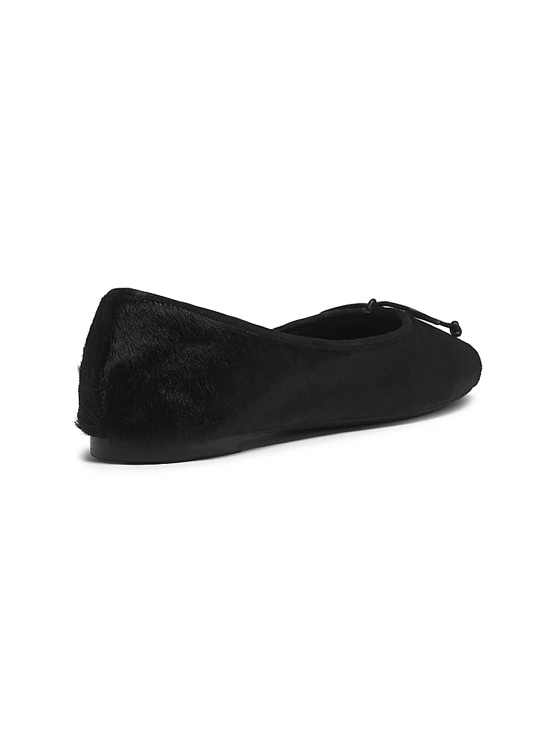 Charlotte Calf Hair Ballerina Flats