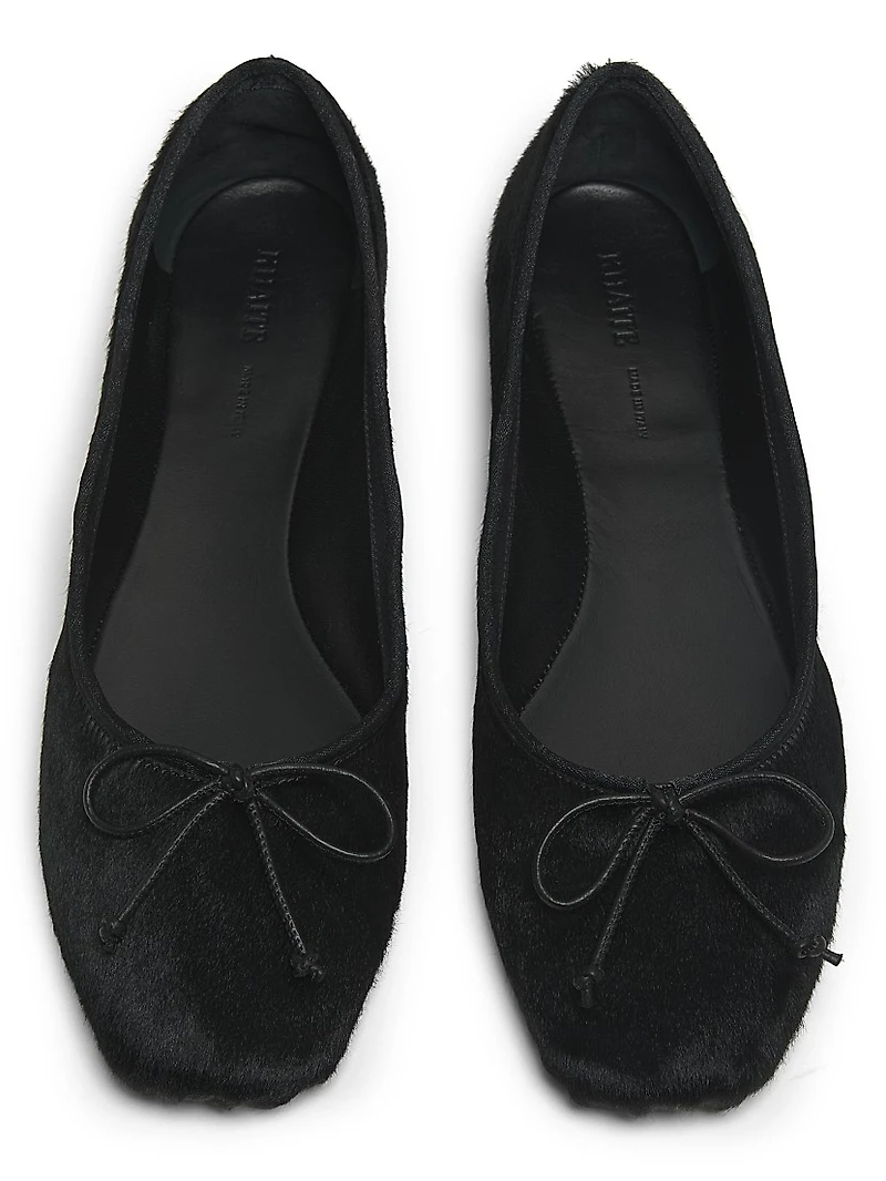 Charlotte Calf Hair Ballerina Flats
