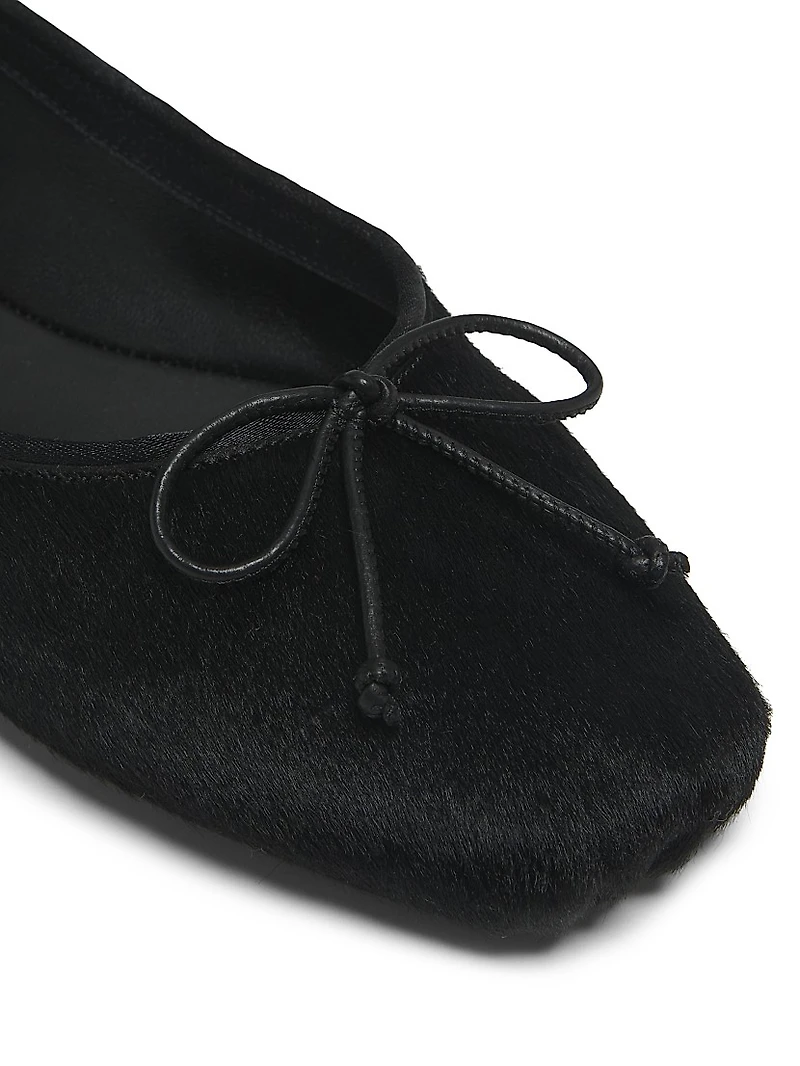 Charlotte Calf Hair Ballerina Flats