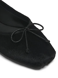 Charlotte Calf Hair Ballerina Flats