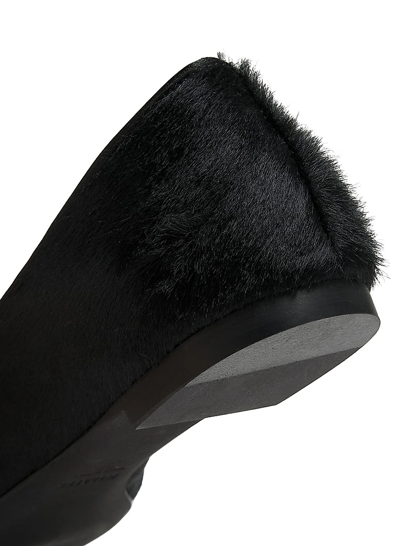 Charlotte Calf Hair Ballerina Flats