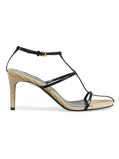 Cage 75MM Leather Sandals