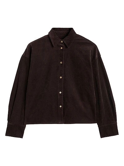 Nina Cropped Corduroy Shacket