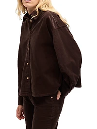 Nina Cropped Corduroy Shacket