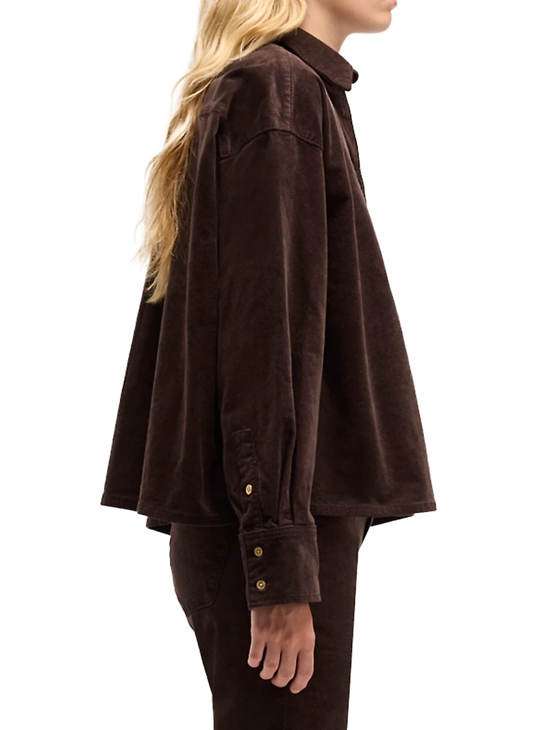 Nina Cropped Corduroy Shacket