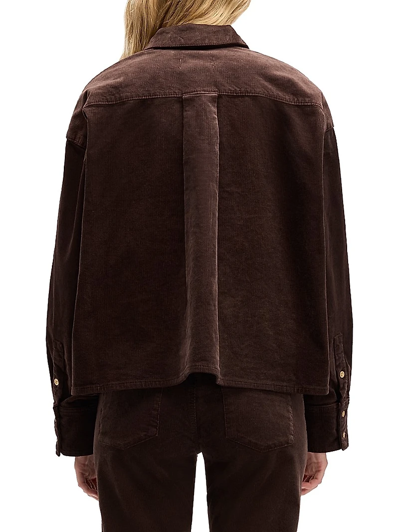 Nina Cropped Corduroy Shacket