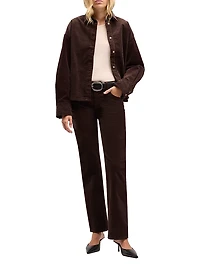 Nina Cropped Corduroy Shacket