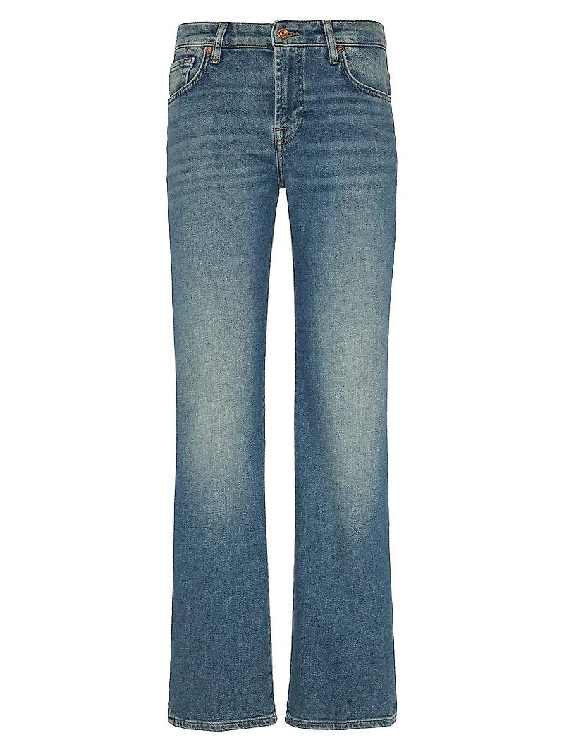 Calie Straight Mid-Rise Jeans