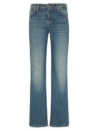 Calie Straight Mid-Rise Jeans