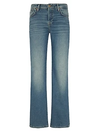 Calie Straight Mid-Rise Jeans