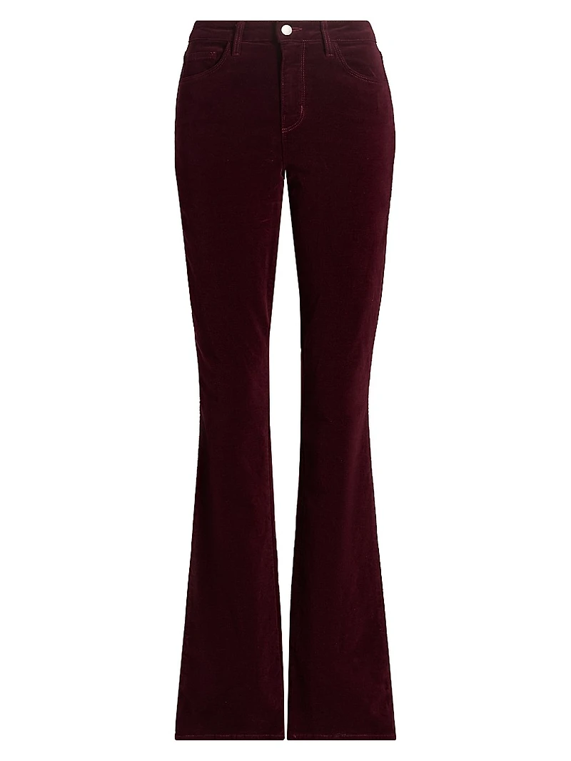 Stevie Velveteen Mid-Rise Pants